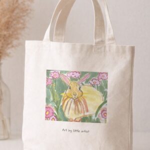 Handcrafted Bunny Art Tote Bag – Premium Canvas